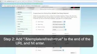 How can I refresh an external RealtyLink property search...