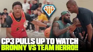 CP3 Pulls Up to Watch Bronny James at Nike Peach Jam!! Strive For Greatness vs Team Herro