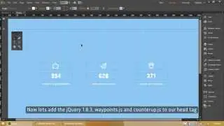 Adobe Muse CC - Stats Counter using Counter-Up.js