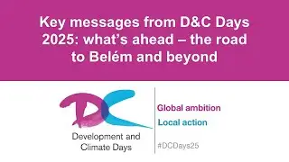 D&C Days: 7: Key messages - what’s ahead: the road to Belém and beyond
