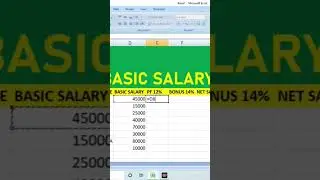 Basic Salary Pf Calculated #computer #excel