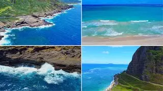 Spa Meditation Yoga Music | Relaxing Ocean Views from Kailua Oahu Hawaii