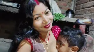 🤱Baby feeding mother milk village Bihar India 