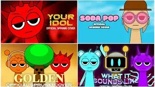 Incredibox Sprunki Soda Pop and Your Idol and Golden and What It Sounds Like Music Cover Mod