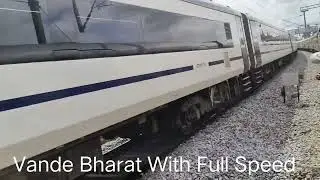 Vande Bharat With Full Speed @ Tyakal Station  / High Speed Train