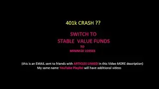 STOCK MARKET CRASH 401k STABLE VALUE FUND BONDS