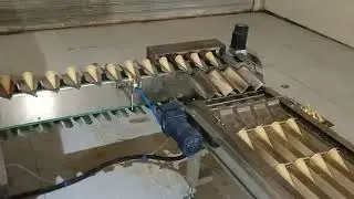 Good Quality Automatic Rolled Sugar Cone Making Machine / Pizza Waffle Cone Production Line