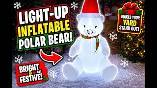 Review: Polar Bear With Santa Hat Christmas inflatable