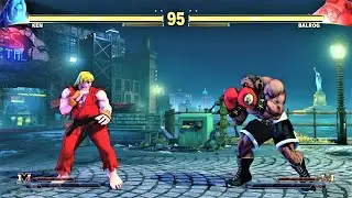 Ken vs Balrog (Hardest AI) - Street Fighter V