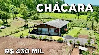 CHÁCARA PRODUTIVA COM RIO E CACHOEIRA | Casa de Campo Completa no Oeste de SC