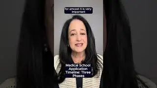Med School Application Timeline: Three Phases