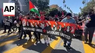 Workers demand higher pay during May Day march in San Francisco