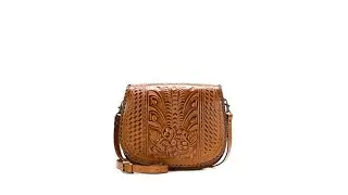 Patricia Nash Metauro Tooled Leather Saddle Bag