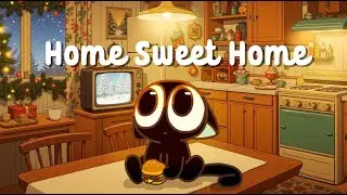 Warm Winter Home 🐾 Lofi with Black Cat 🌿Lofi Hip Hop ~ Jazzhop for Relax, Stress Relief