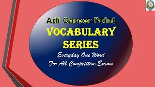 ADI Career Point || Vocabulary Series  Everyday One Word ||Meaning of Revival