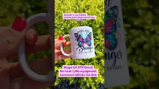 UV DTF Decals make it easy to start a cup business from home. #custommugs #cupbusiness #sidehustle