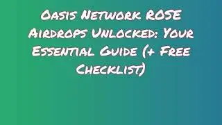 Get Free Oasis Network ROSE Airdrop  | Learn How to Swap or Sell Oasis Network ROSE Airdrop