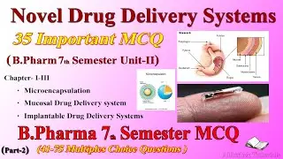 Novel Drug Delivery System (NDDS) | (BP704T) | Unit-2 (Part-2) | 40 Important MCQ with answer, MCQ