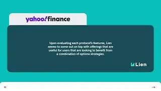 Lien Protocol, A DeFi Options Protocols Unlike Any Other - Yahoo Finance.