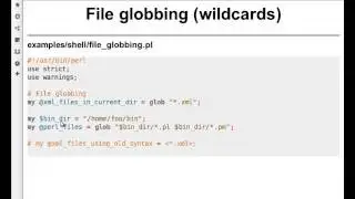 Beginner Perl Maven tutorial: 11.4 - file globbing