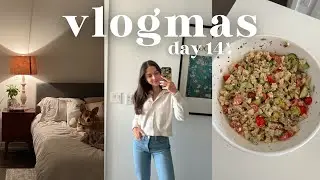 VLOGMAS DAY 14: Day at Home, Cooking, Cleaning, Vision Board Planning!