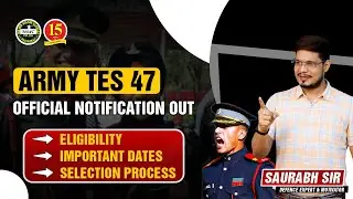 ARMY TES 47 - Notification Out | 10+2 Technical Entry Scheme | MKC