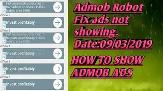 How to Show Admod ads,Admob Robot Fix ads not showing.