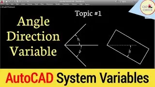 Autocad System Variables | AutoCAD Angle direction tutorial | autocad variables | CAD CAREER