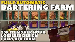 [BROKEN] AFK BARTERING FARM | 25k ITEMS PER HOUR! | Minecraft Bedrock Edition 1.16 | Farm Tutorial