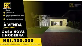 CASA NOVA E MODERNA COM 3 SUÍTES - Peruíbe SP | Litoral Sul
