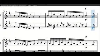 Na srce mi leži mila mamo - sheet music for violin duet
