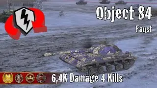 Object 84  |  6,4K Damage 4 Kills  |  WoT Blitz Replays