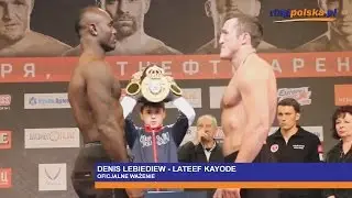 Denis Lebiediew - Lateef Kayode: Oficjalne ważenie