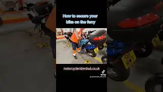How to secure your motorbike when travelling on the ferry. #motorcycle #moto #motorbike #learntoride