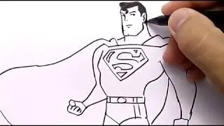 VERY EASY ! how to draw SUPERMAN FOR KIDS