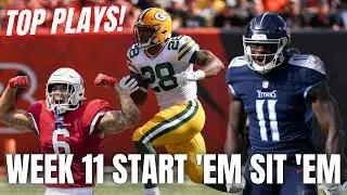 Week 11 Start 'Em, Sit 'Em! Top QB, RB, WR & TE Starts/Sits! FANTASY FOOTBALL 2021