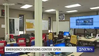 Emergency Operations Center open and monitoring the storm