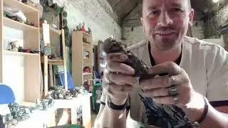 cold cast bronze with iron..polishing new casting with steel wool @MBFibreglass