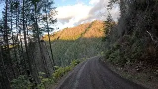 Driving Down An Oregon Mountain Road To Blue River Reservoir