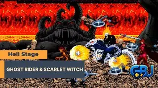 Ghost Rider & Scarlet Witch &ndash; Marvel Infinity War OpenBOR Co-Op Gameplay (Hell Stage)