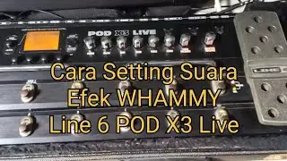 cara seting efek Whammy di multiefek LINE 6 POD x3 live seperti suara gitar di lagu Like A Stone