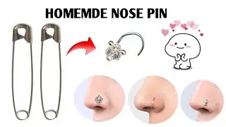 DIY Homemade nosepin 😍/How to make nose pin at home /ghar par banaye nose pin /best nose pin ever!