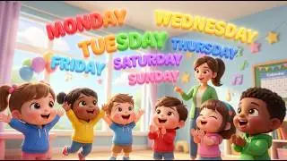 Days of the Week Song for Kids 🎵 | Learn Monday to Sunday | Fun Nursery Rhymes