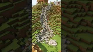 Creating an Easy Magical Waterfall In Minecraft #shorts