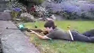Josh Shooting in Backyard