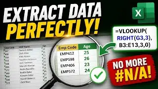 How to use Vlookup with Right formula in excel 2023
