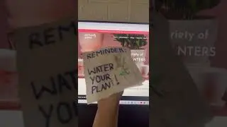 Reminder: Water Your Plant!