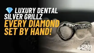 The Art of Diamond Setting | How This Dental Silver Grillz Was Crafted to Perfection 💎