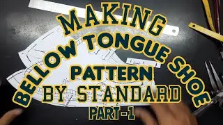 Learn shoe designing chapter 40 (how to make bellow tongue pattern by standard) by @DESIGNER SHOES.