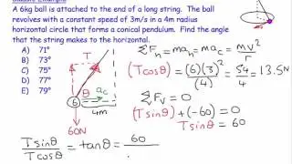 6) Circular Motion 3 (Conical Pendulum) - numerical
